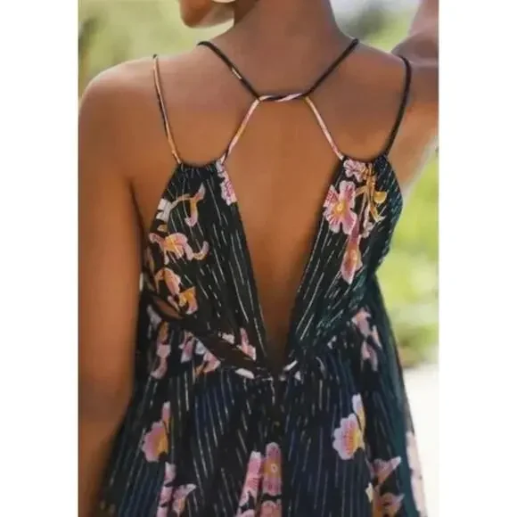 Anthropologie Cutout Cover-Up Maxi Dress L - Picture 4 of 5